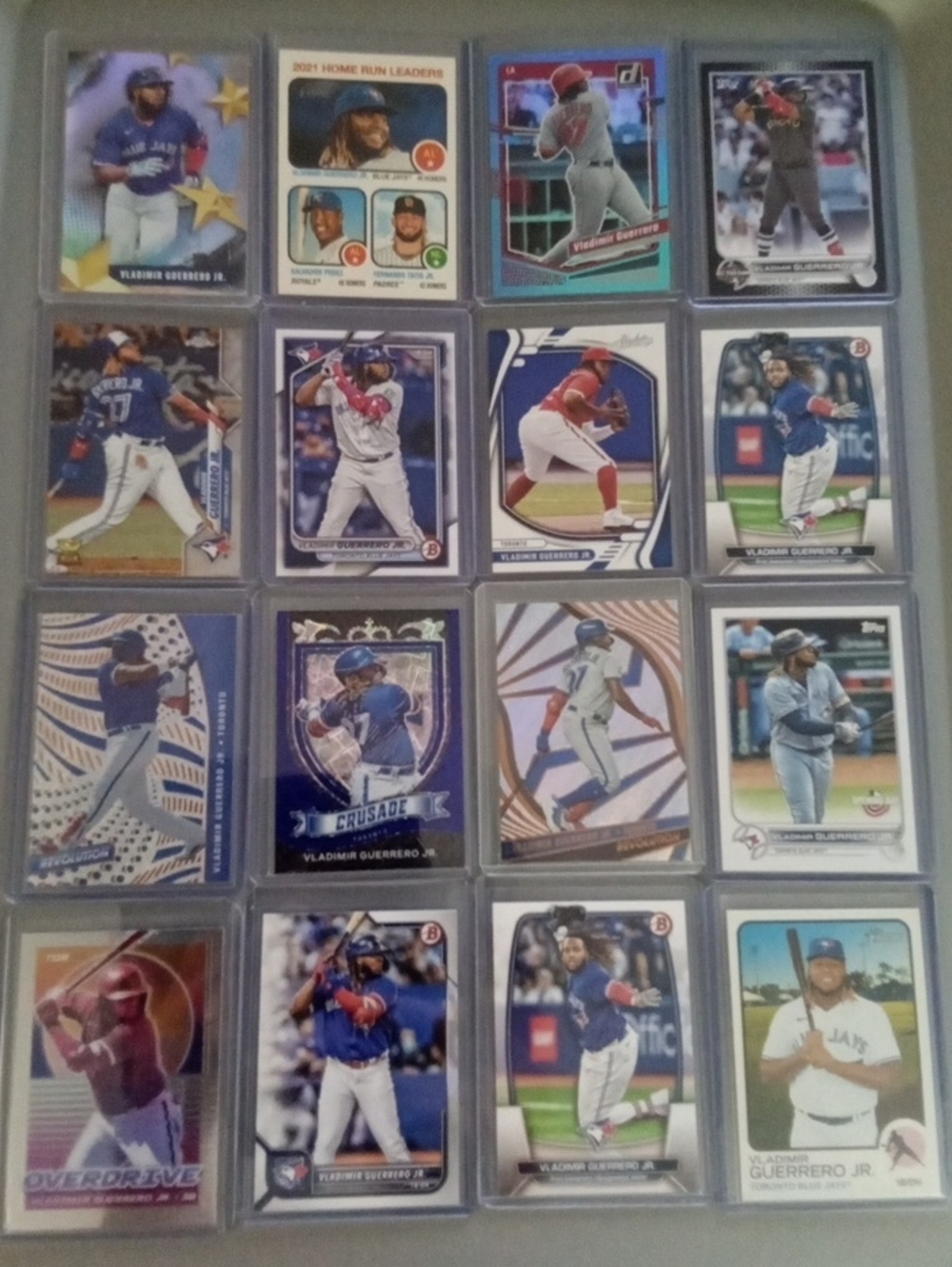 Topps 16 Card Vladimir Guerrero Jr. Collection Lot.